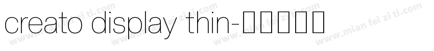 creato display thin字体转换